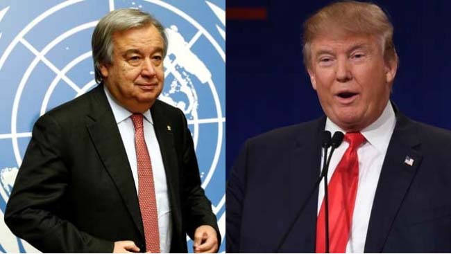 Guterres, Trump Hold  First Meeting 